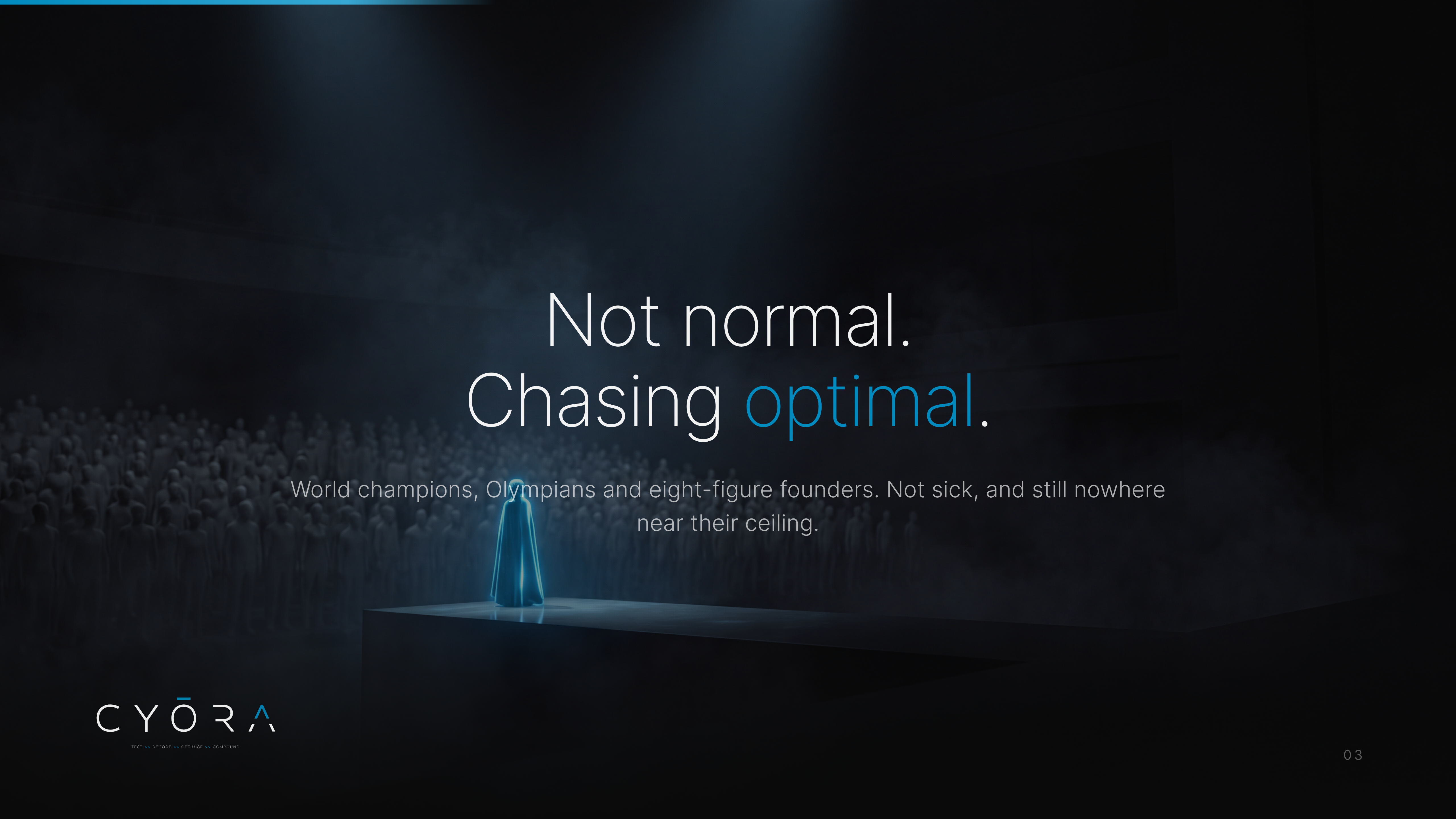 Not Normal. Chasing Optimal.
