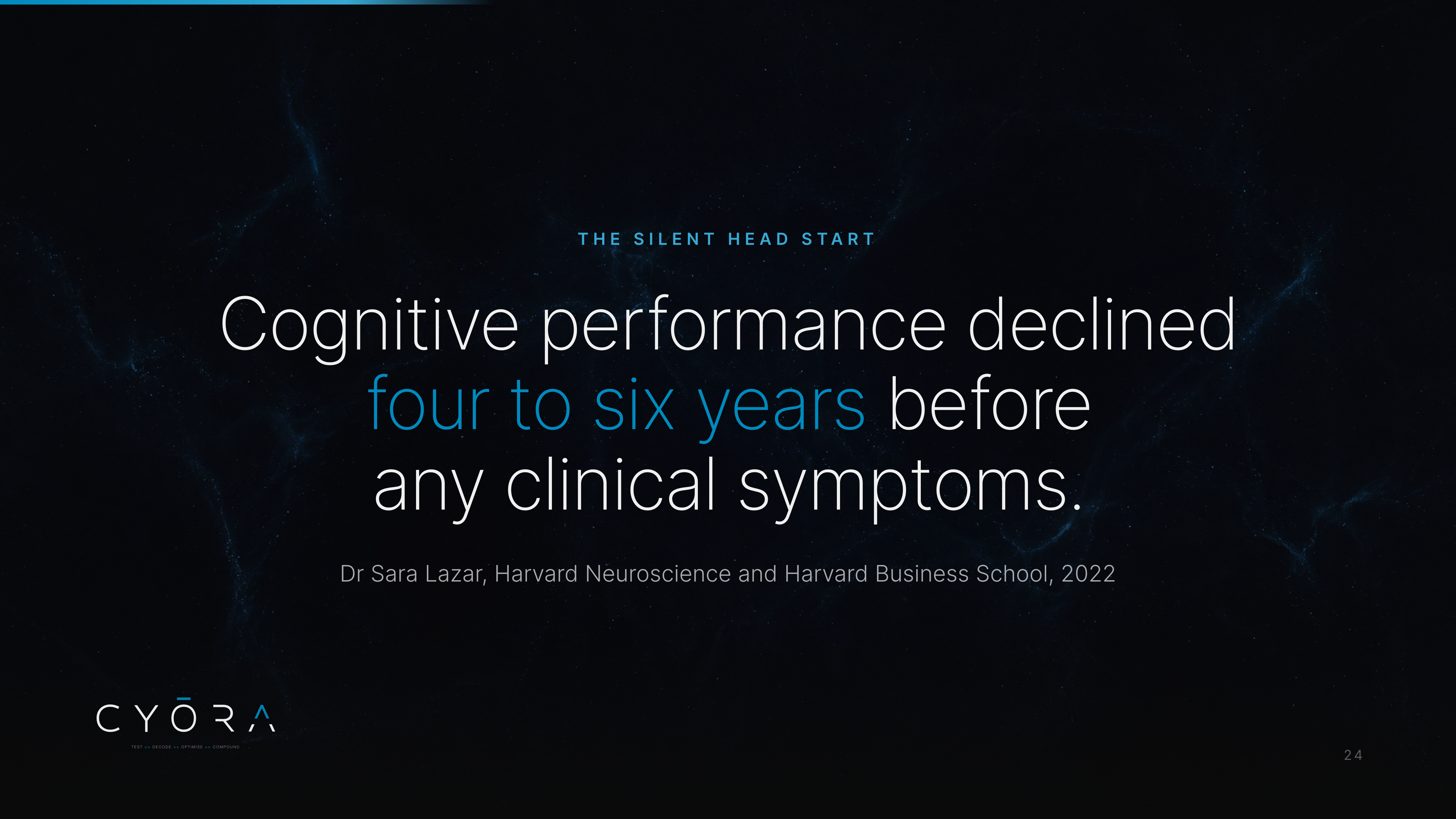 Cognitive Decline Starts Before Symptoms