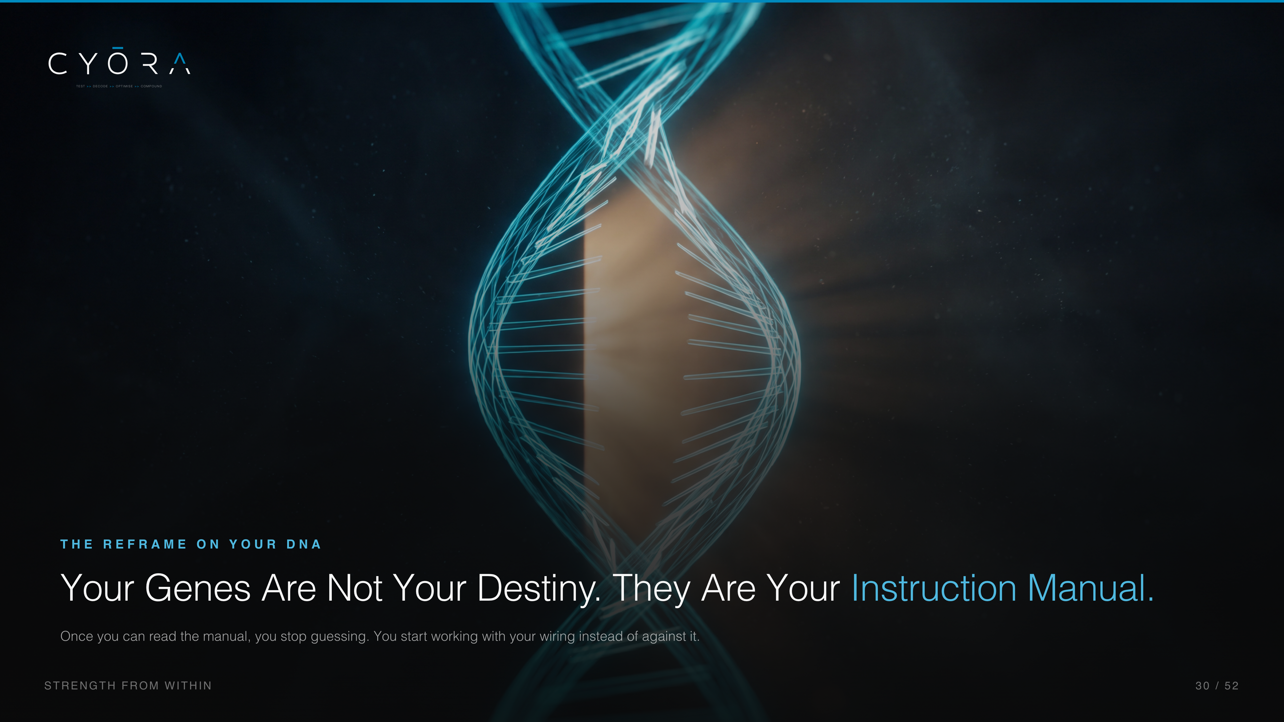 Your Genes Are Not Your Destiny. They Are Your Instruction Manual.